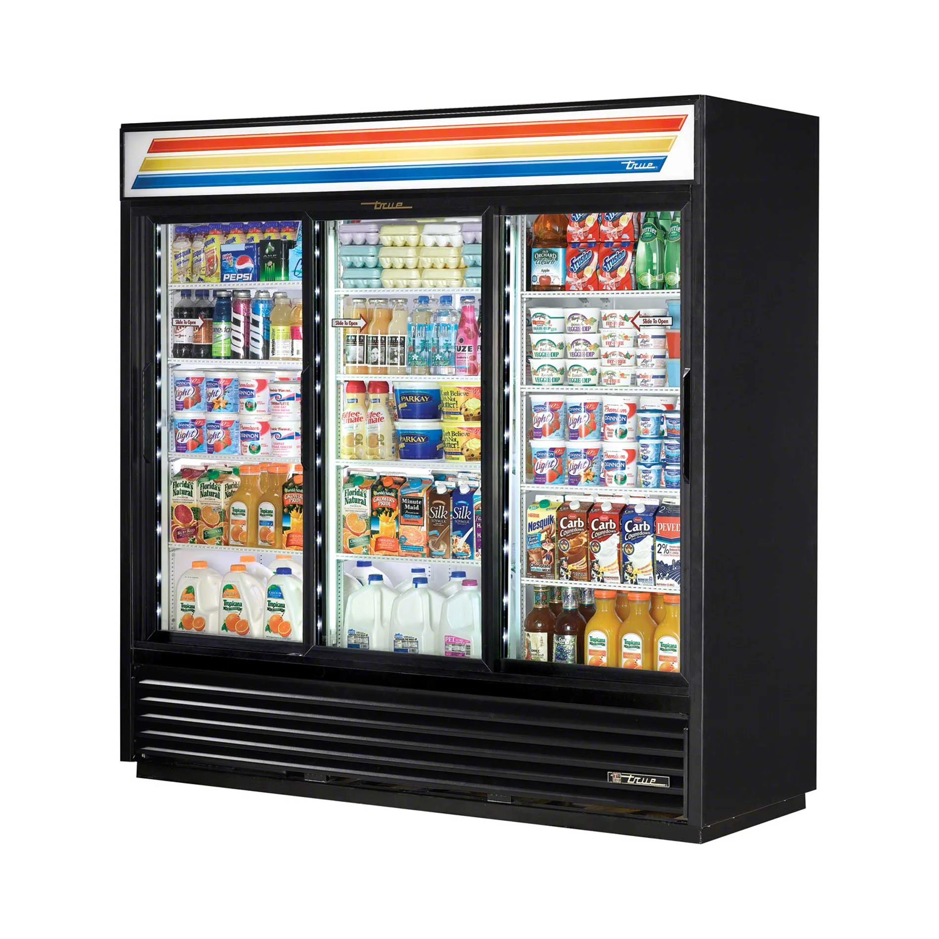 True 78" Three Glass Door Merchandiser Refrigerator GDM-69-LD