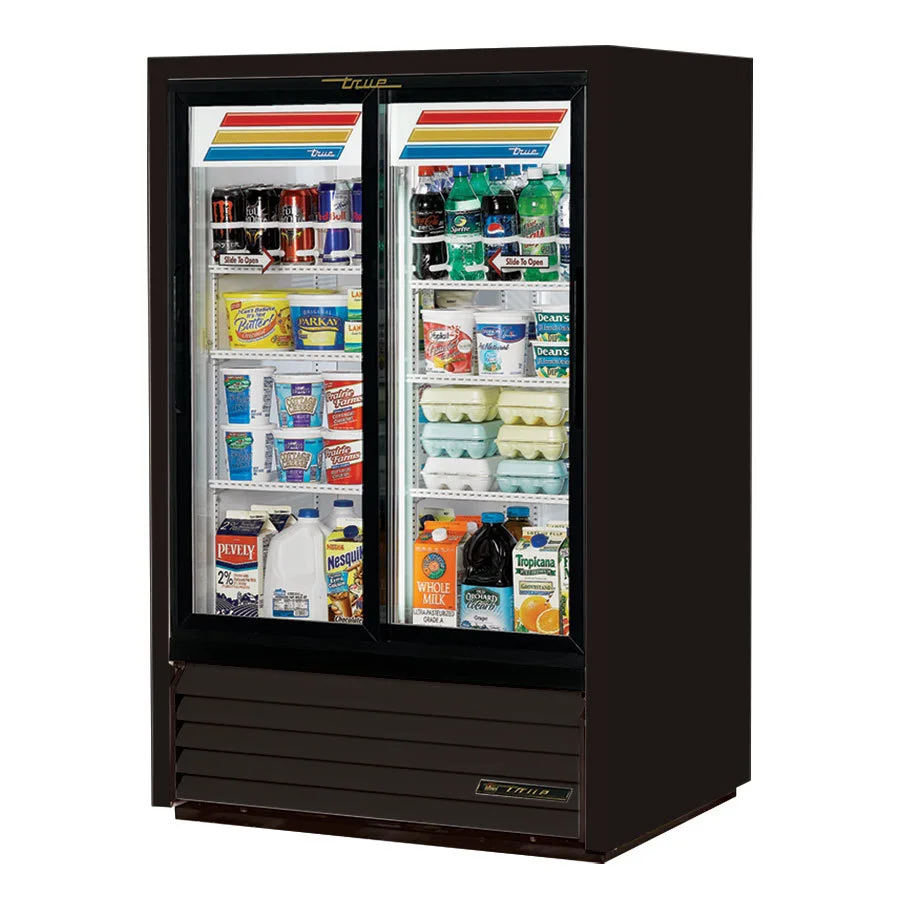 True 40" Pass Thru Glass Door Merchandiser Refrigerator GDM-33CPT-54-LD