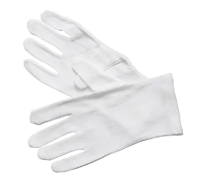 White Serving Gloves 100% Cotton Size M GLC-M