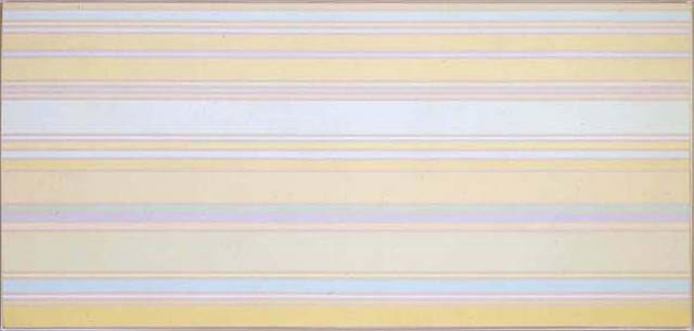 Kenneth Noland, Via Light 1968, acrylic on canvas, 54 x 113 inches, Courtesy of Lelie Feely Fine Art