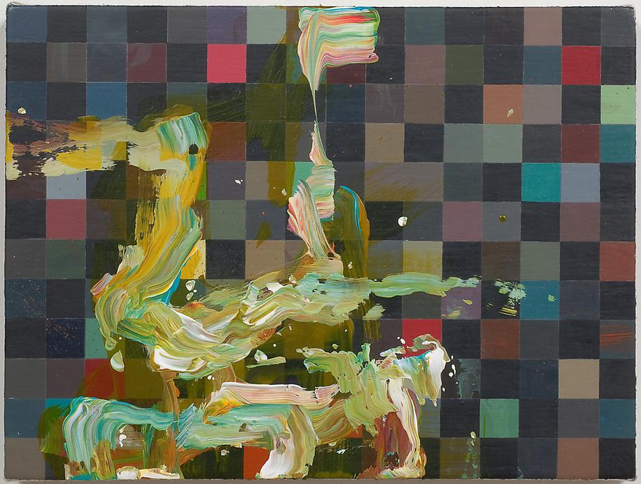 Lester Monzon, Googley, 2010 / acrylic and graphite on linen / 9 x 12 inches, courtesy Lester Monzon + Mark Moore Gallery