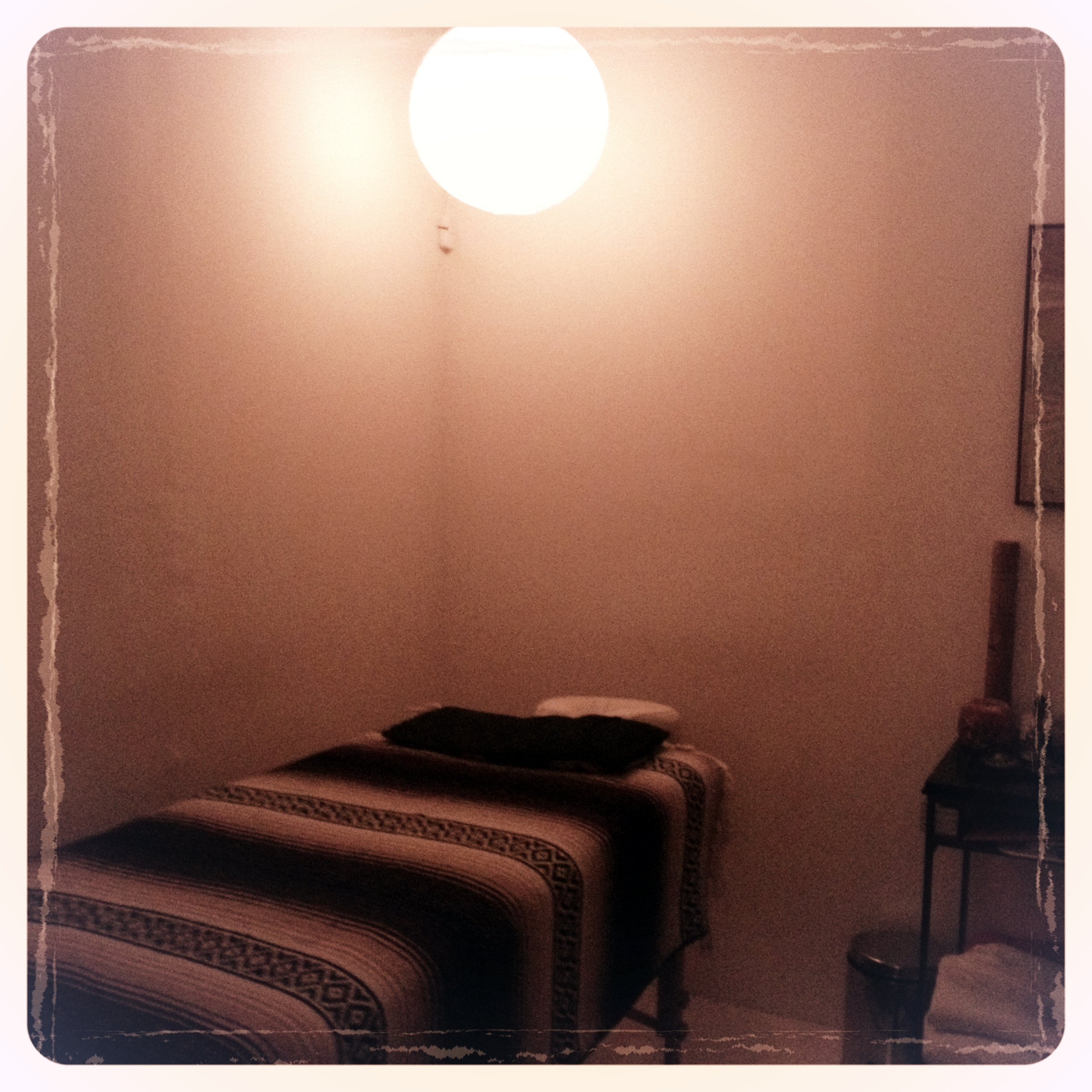Healing treatment room at Maha Rose Center for Healing in Greenpoint, Brooklyn.