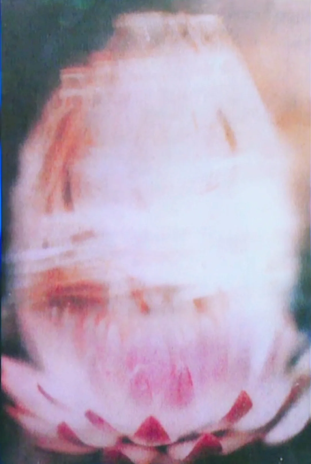 Tibetan Monk phasing into an image of Lotus during meditation