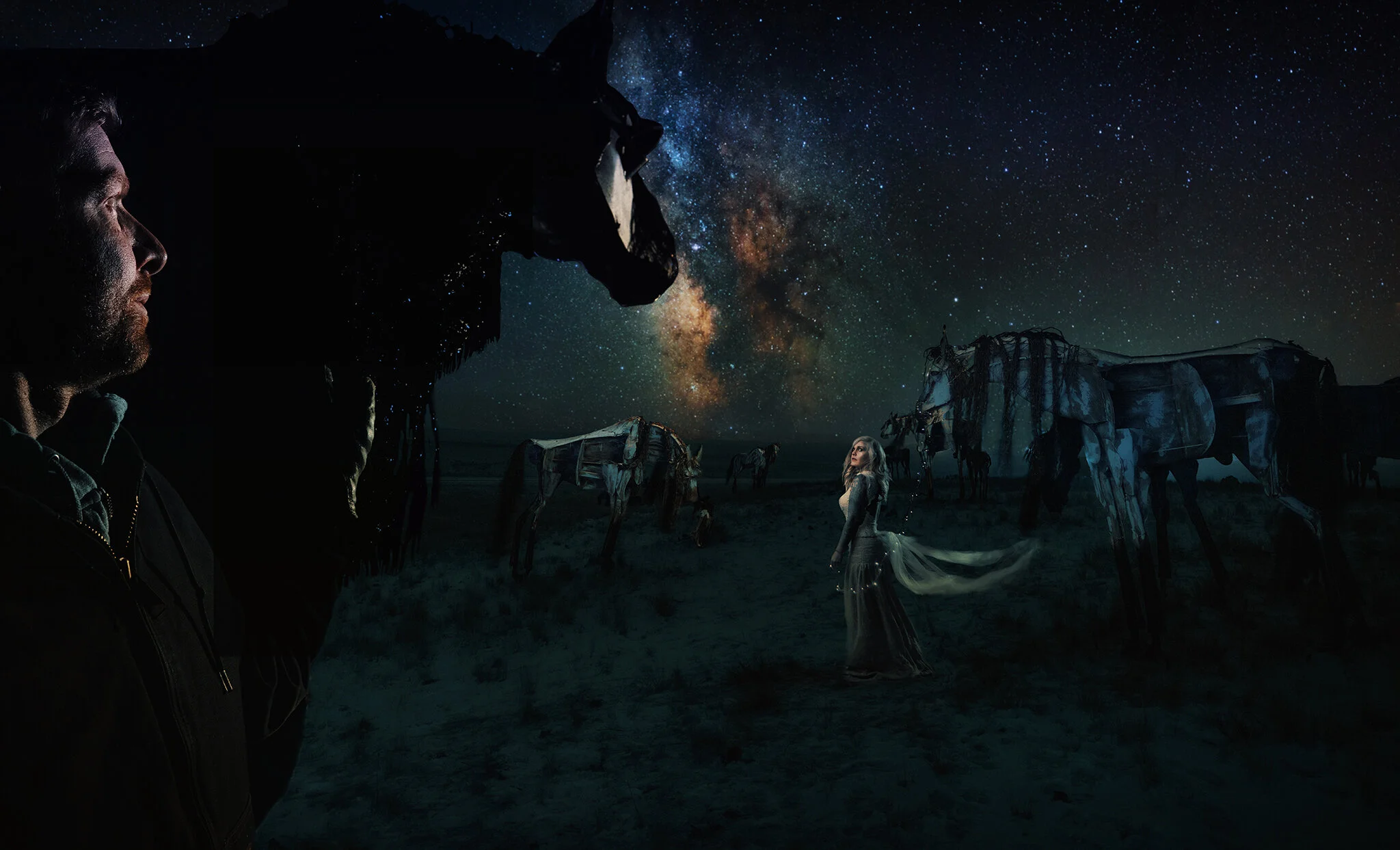  We see each other in the starlight. 