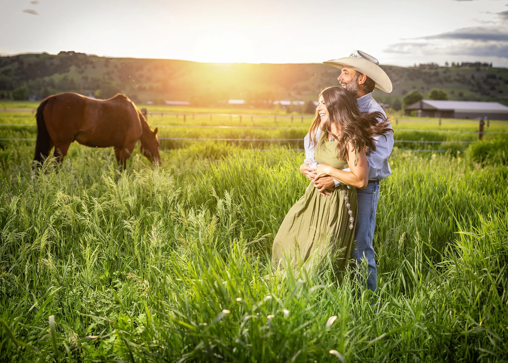  We go for a spin in the horse pasture. 
