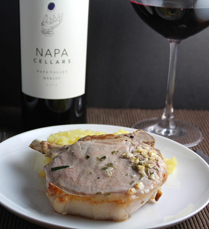 Merlot And Roasted Rosemary Pork Chops