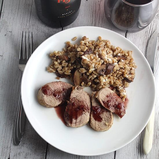 Pork Tenderloin with Blackberry Merlot Sauce