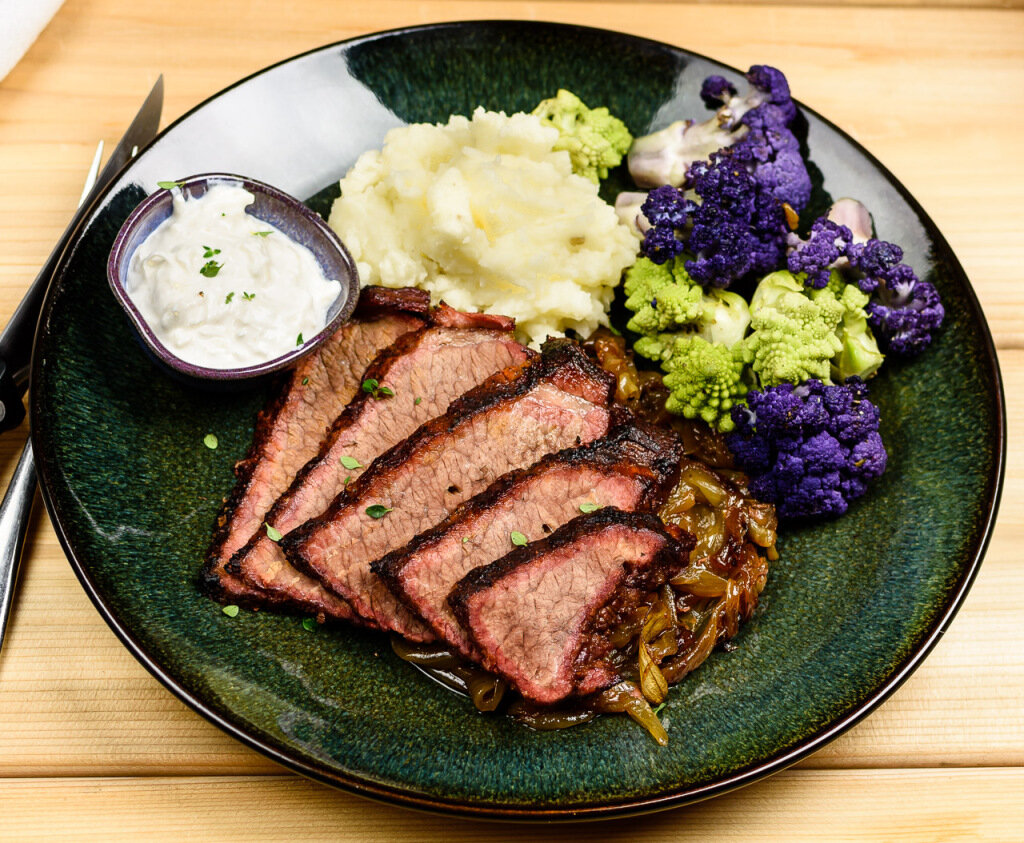 Grill Braised Brisket and Onions