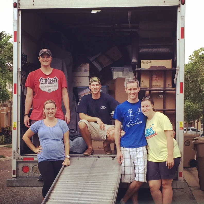 Packed up our stuff with lifelong friends!