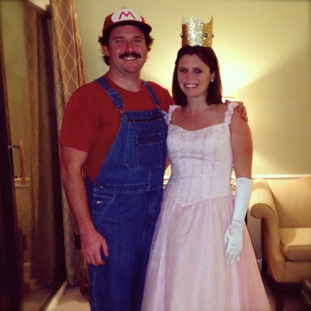Ashley's BFF Meridith and her husband Jeff as Mario and Princess Peach