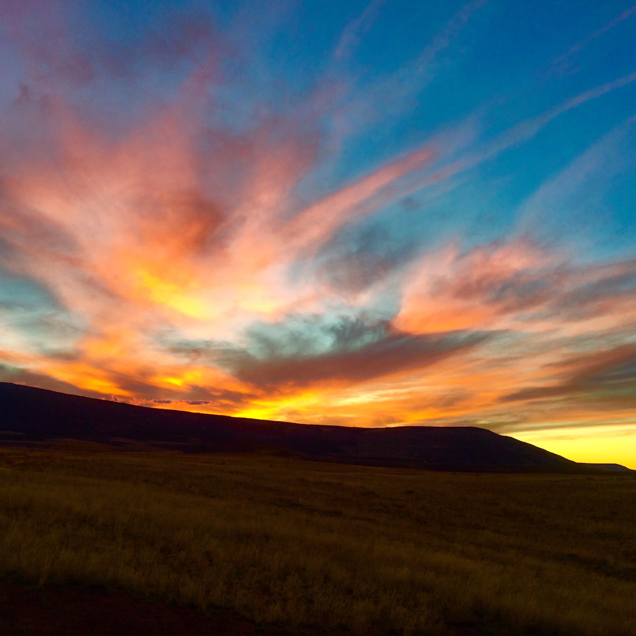 Sunset over Bull Mtn from the front porch