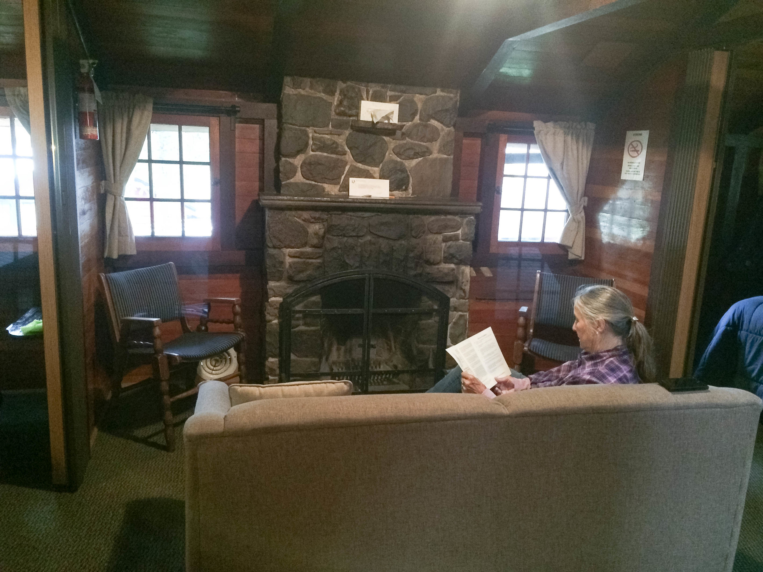 The rustic interior