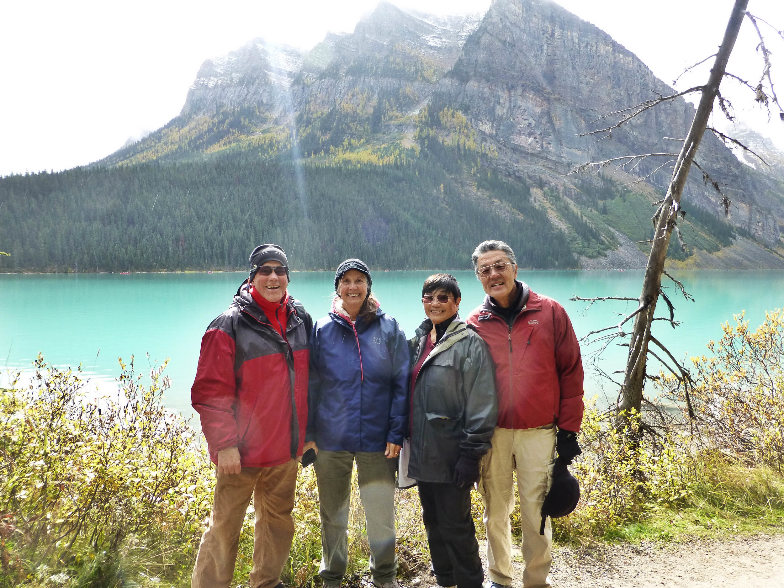 Four Musketeers at Lake Louise