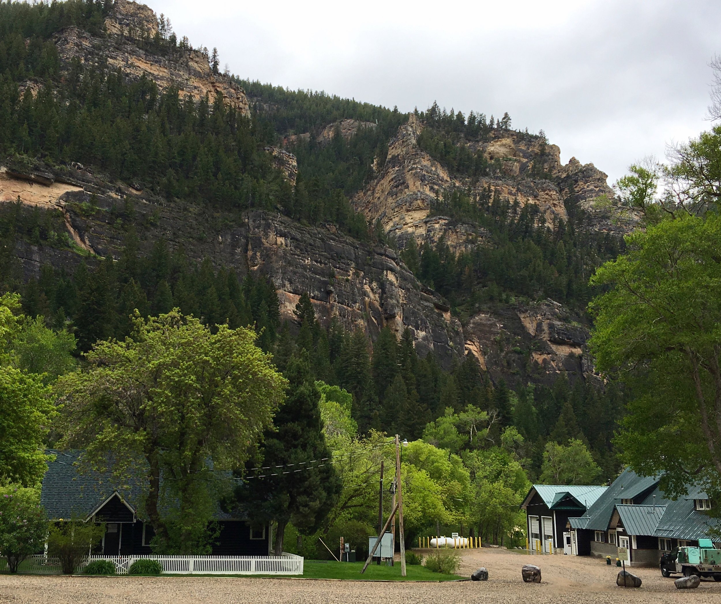 The fish hatchery and staff quarters in lovely Tensleep canyon