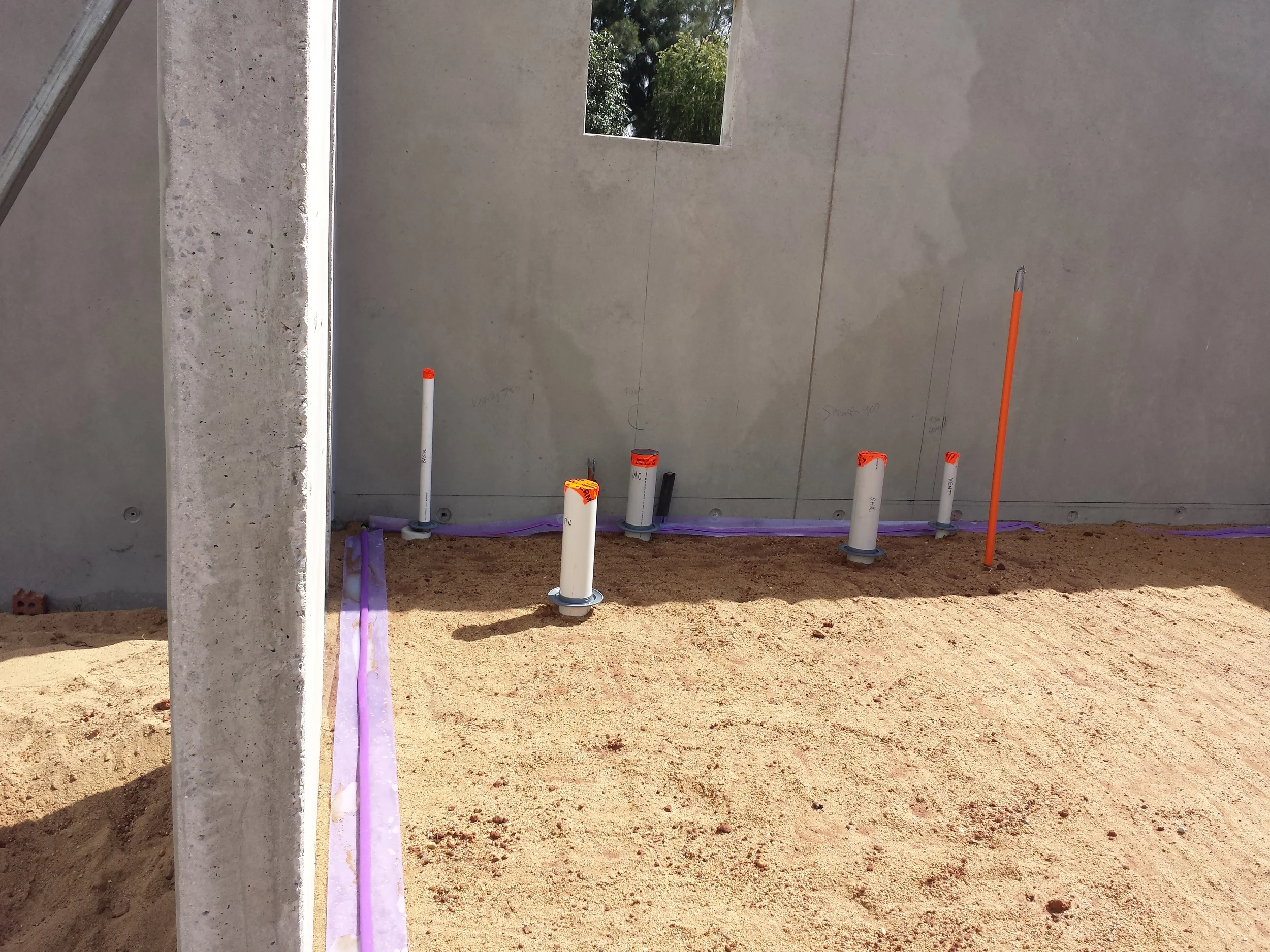 Installation of a reticulated system.