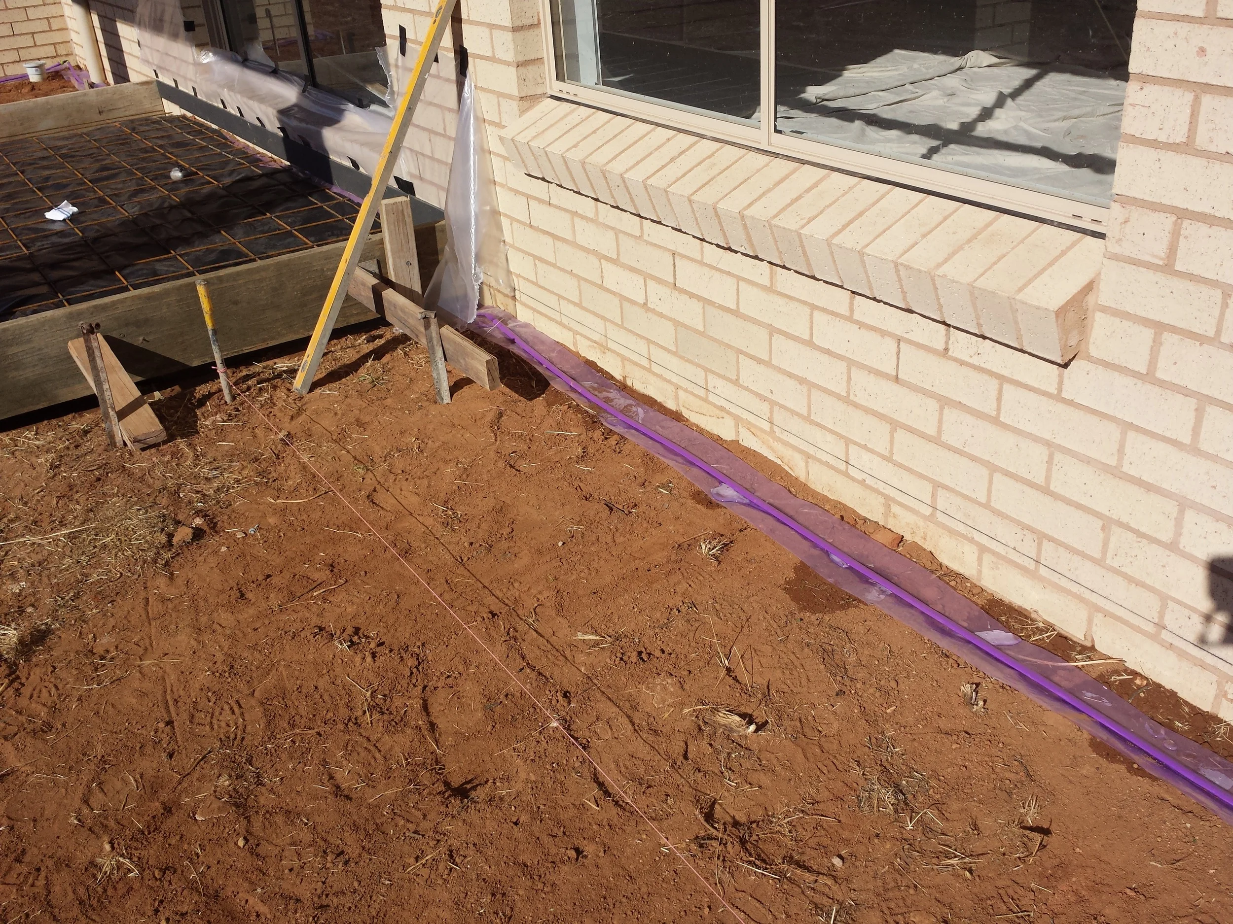 Testing a reticulation system after installation.