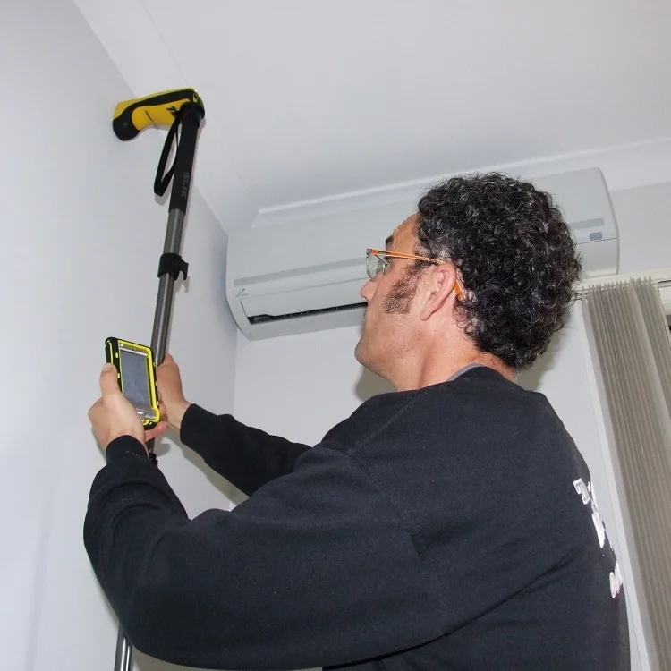 Using a Termatrac in difficult to reach places.