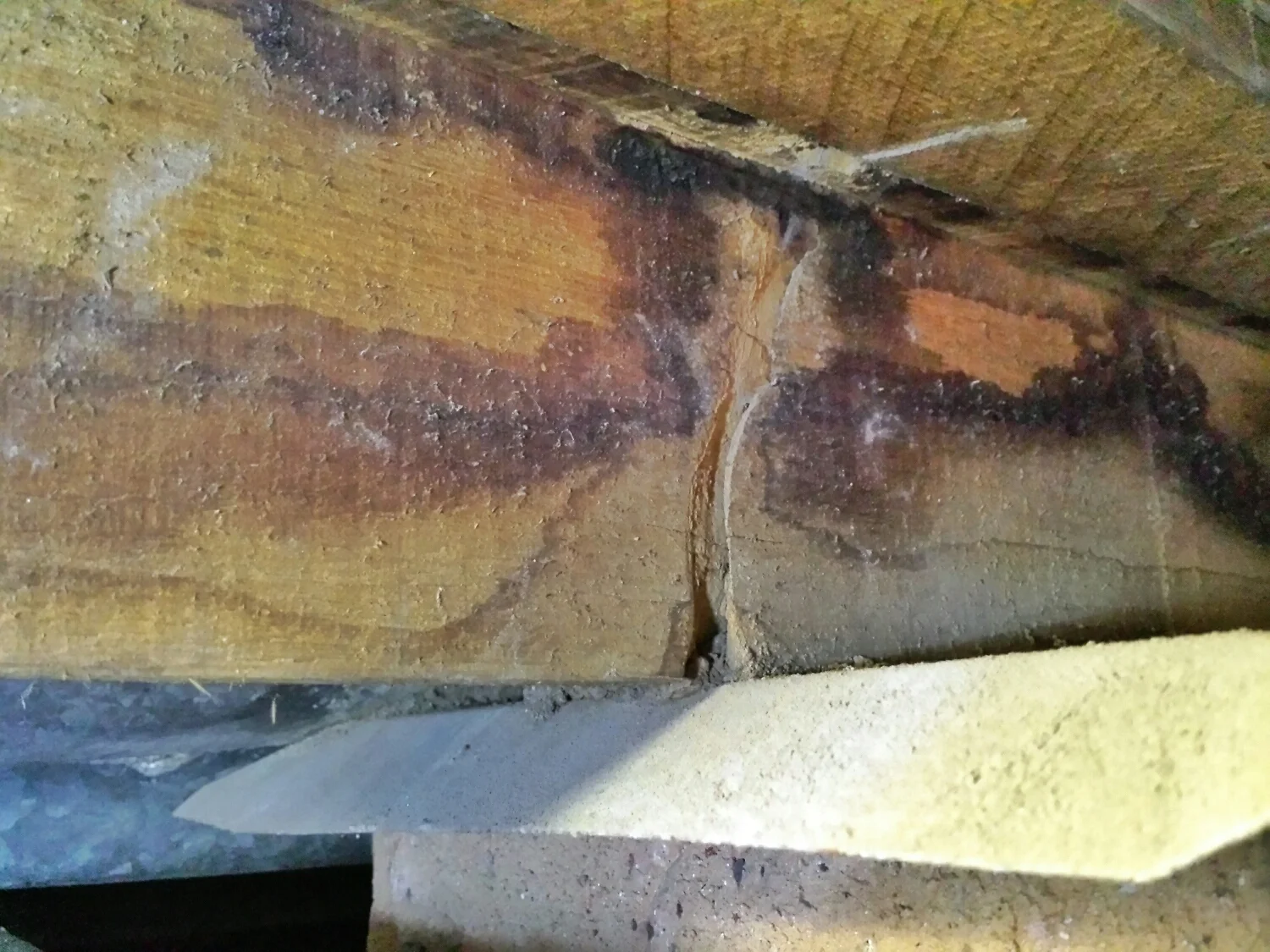 This bearer has obviously seen termite damage in it's history. So it's important to trace this damage back to the termites entry point to make sure that it doesn't happen again!