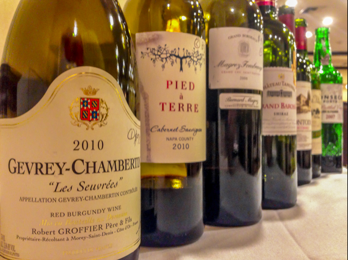 Wines from the last Level 1 class at the Biltmore