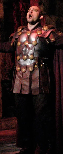 Giancarlo Monsalve as Polione in the FGO production of "Norma"