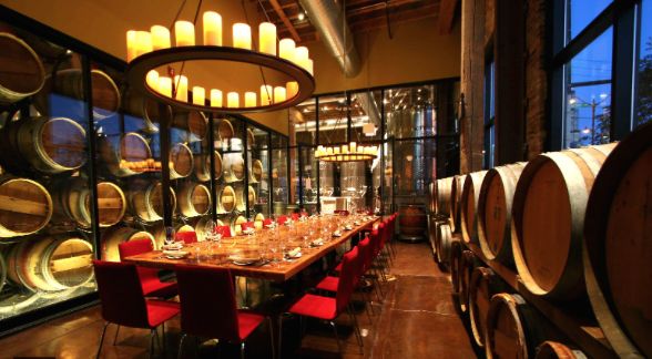 The Barrel room at City Winery in Chicago