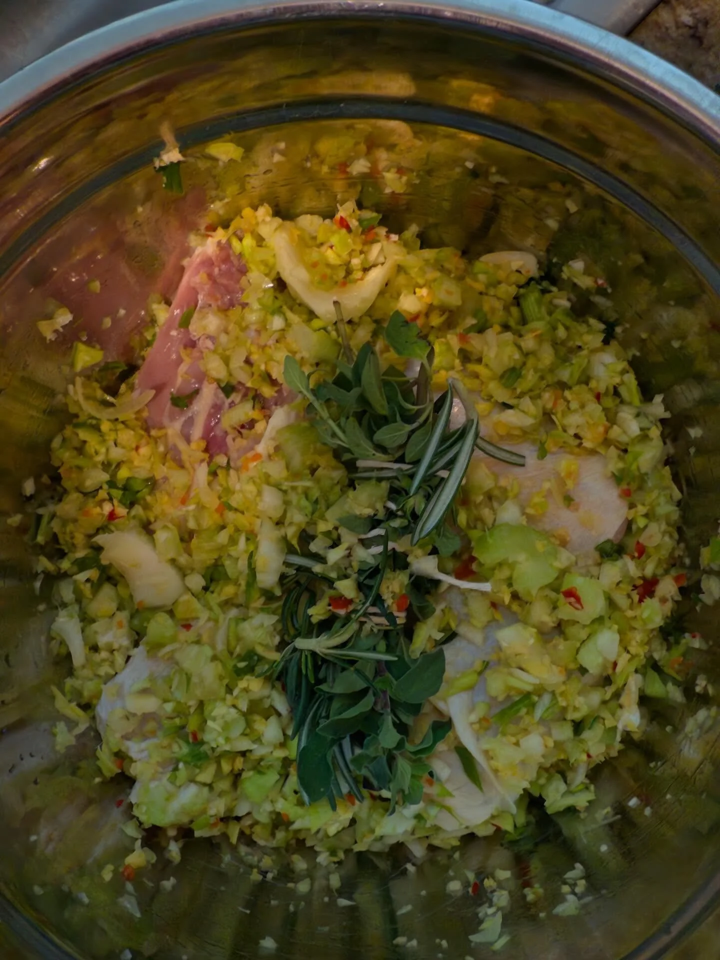 Multi tasking &mdash; while I&rsquo;m at @thebargables cheering on @arsenal my Cameroonian chicken is peacefully marinating. Big match and spicy dinner ahead! #COYG