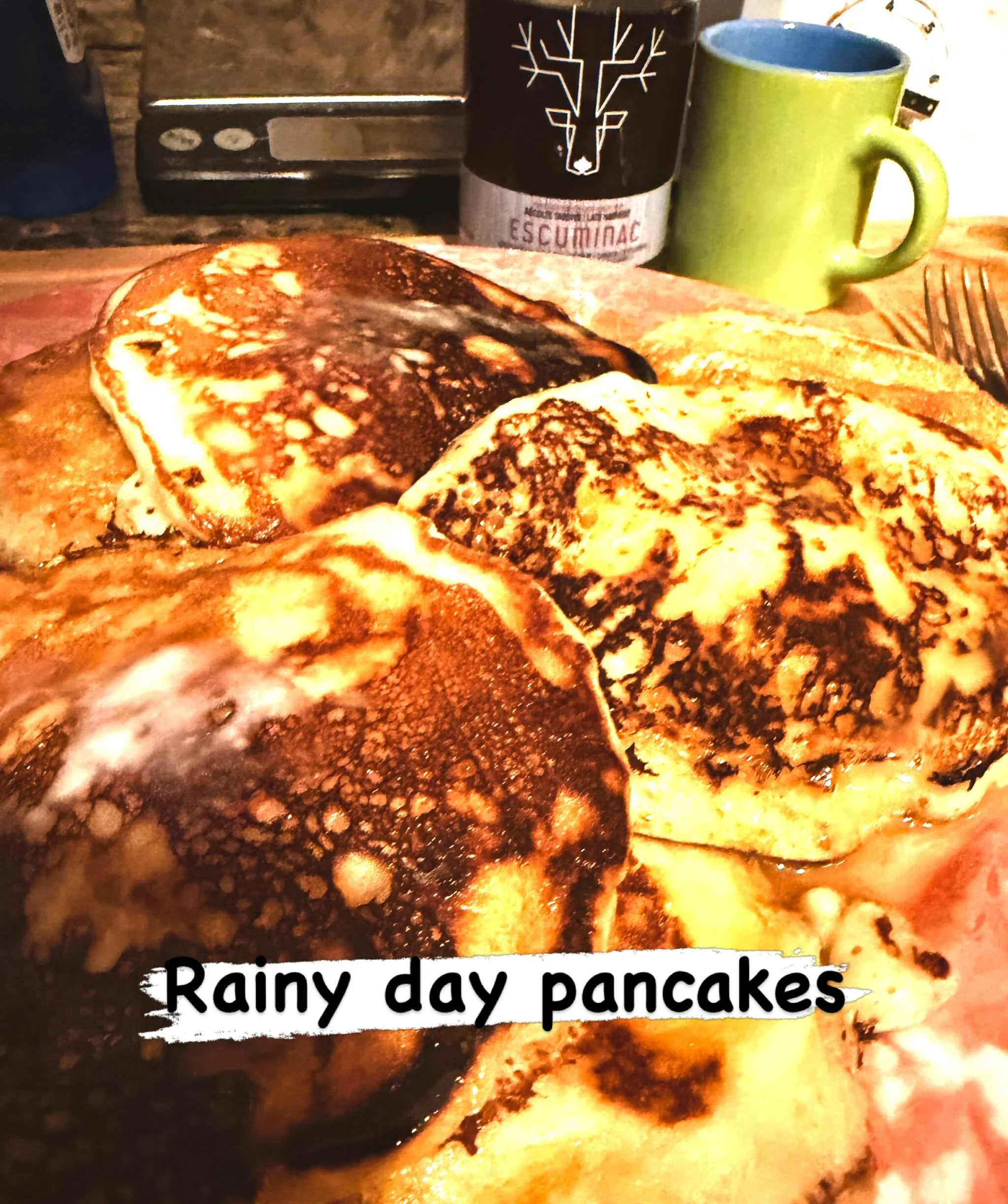 Fabulous Canadian maple syrup and a Florida thunderstorm = cozy morning with pancakes