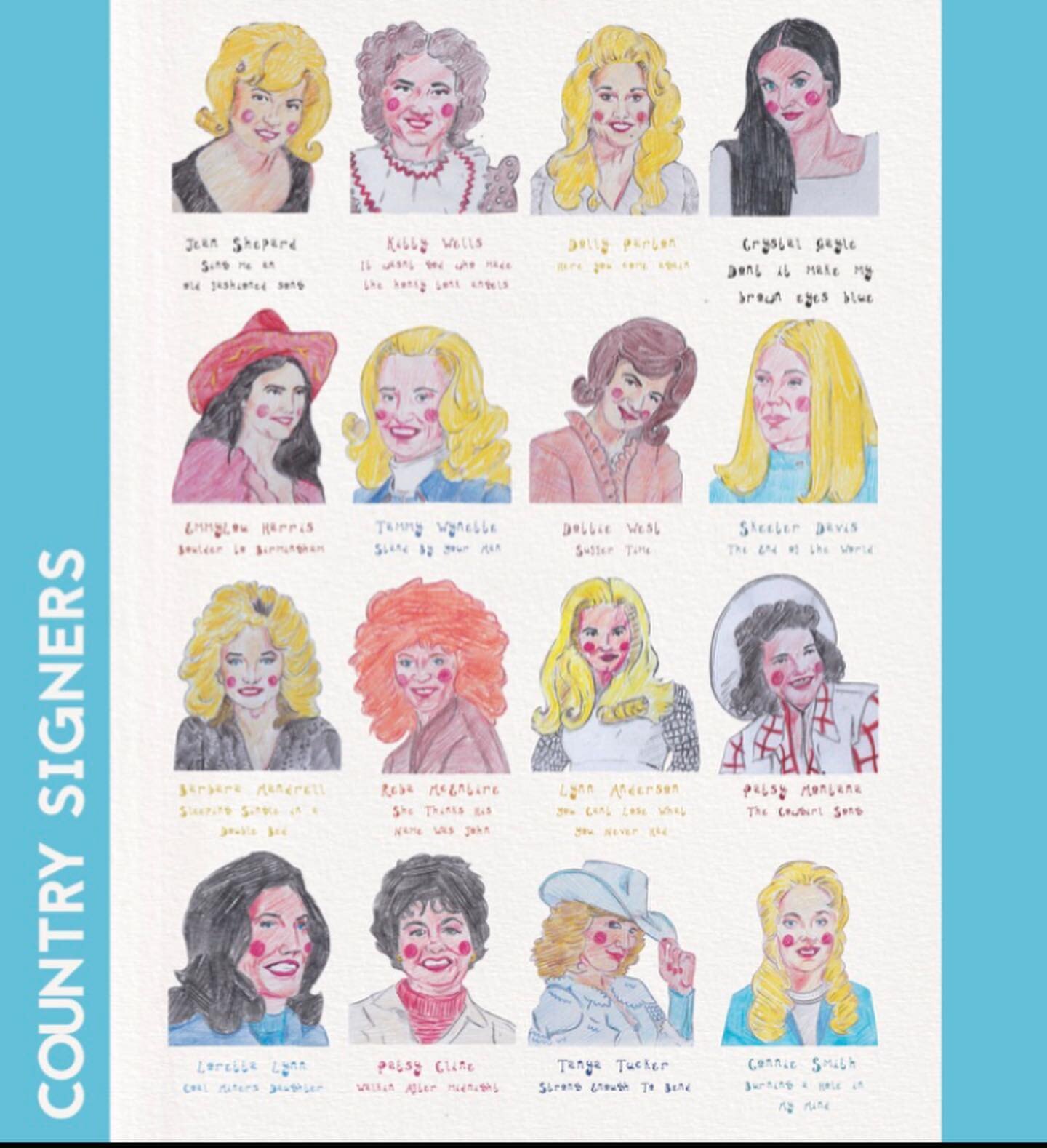 A quick guide to country singers and the songs that define them.

.
.
.

#draw #drawing #pencildrawing #painting #portrait #portraitpainting #singer #lorettalynn #pencilportrait #art #design #illustration #artist #designer #illustrator #print #illust