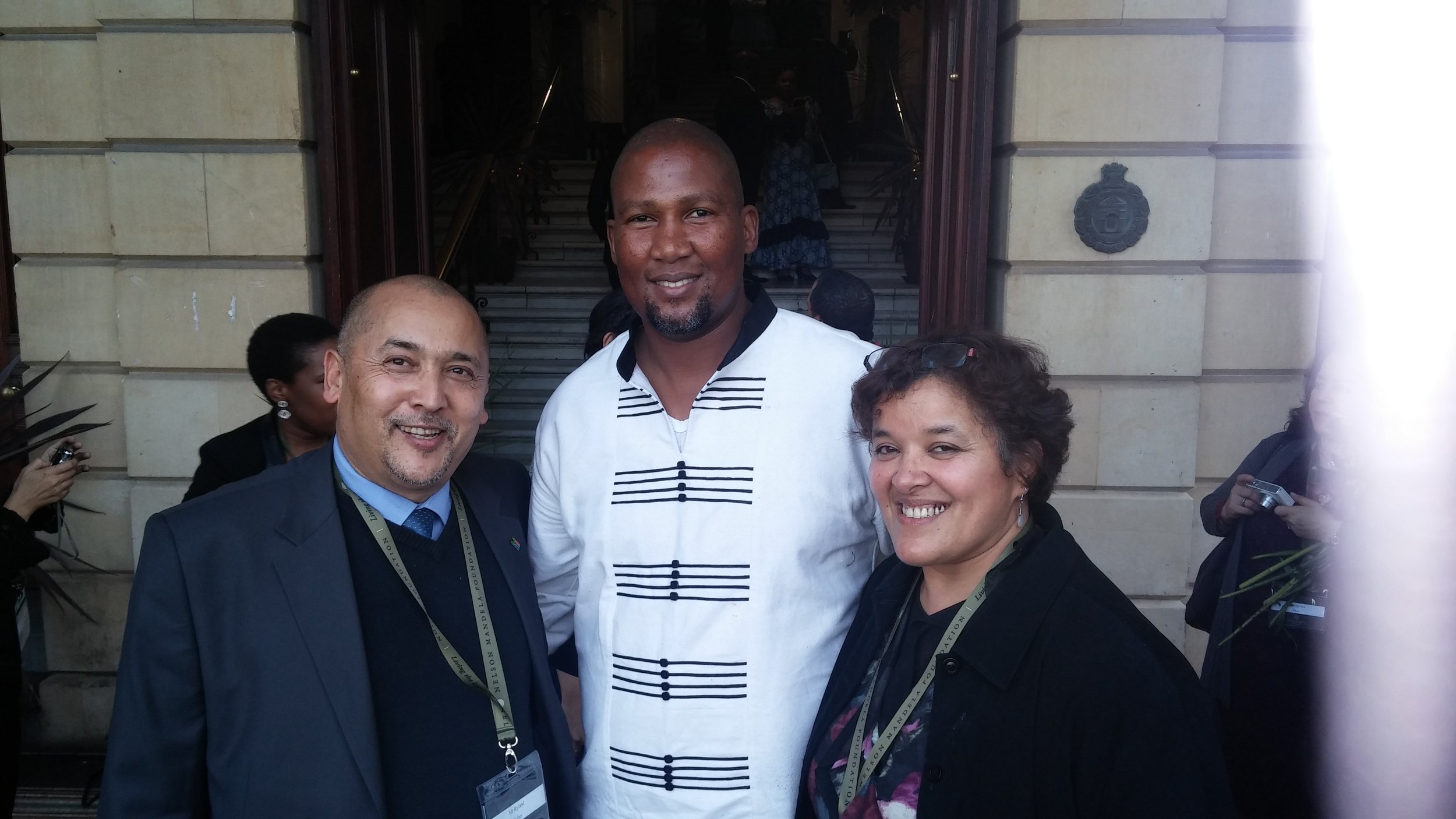With Chief Mandla Mandela at the City Hall in Cape Town sometime in 2014.