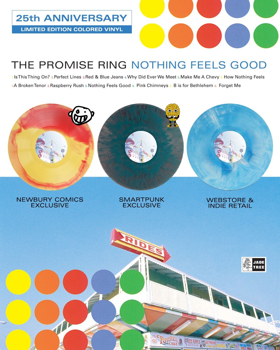 25th Anniversary vinyl re-issue for The @PromiseRing's 'Nothing Feels Good' are now available for pre-order. Head to our Vinyl Highlight to order.

#ThePromiseRing #NothingFeelsGood #NowSpinning #NowPlaying #Vinyl #JadeTree #JadeTreeRecords