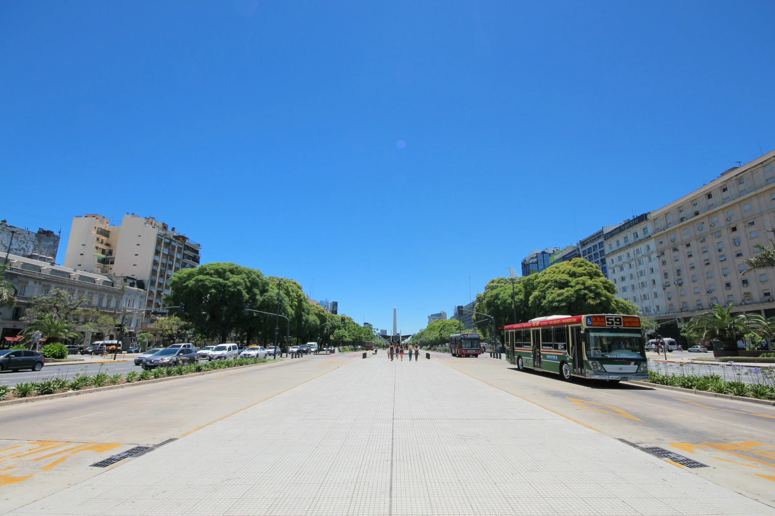 We broke for a morning coffee at Café Tortoni, then took a long walk back through the city to the widest Avenue in Buenos Aires, which was wide.
