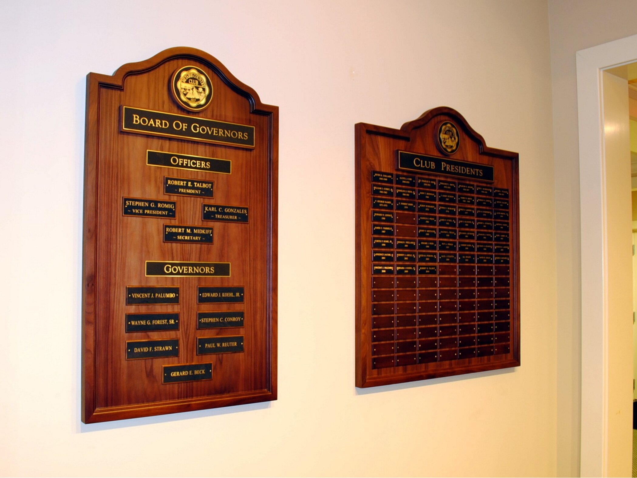 Board of Directors Plaques