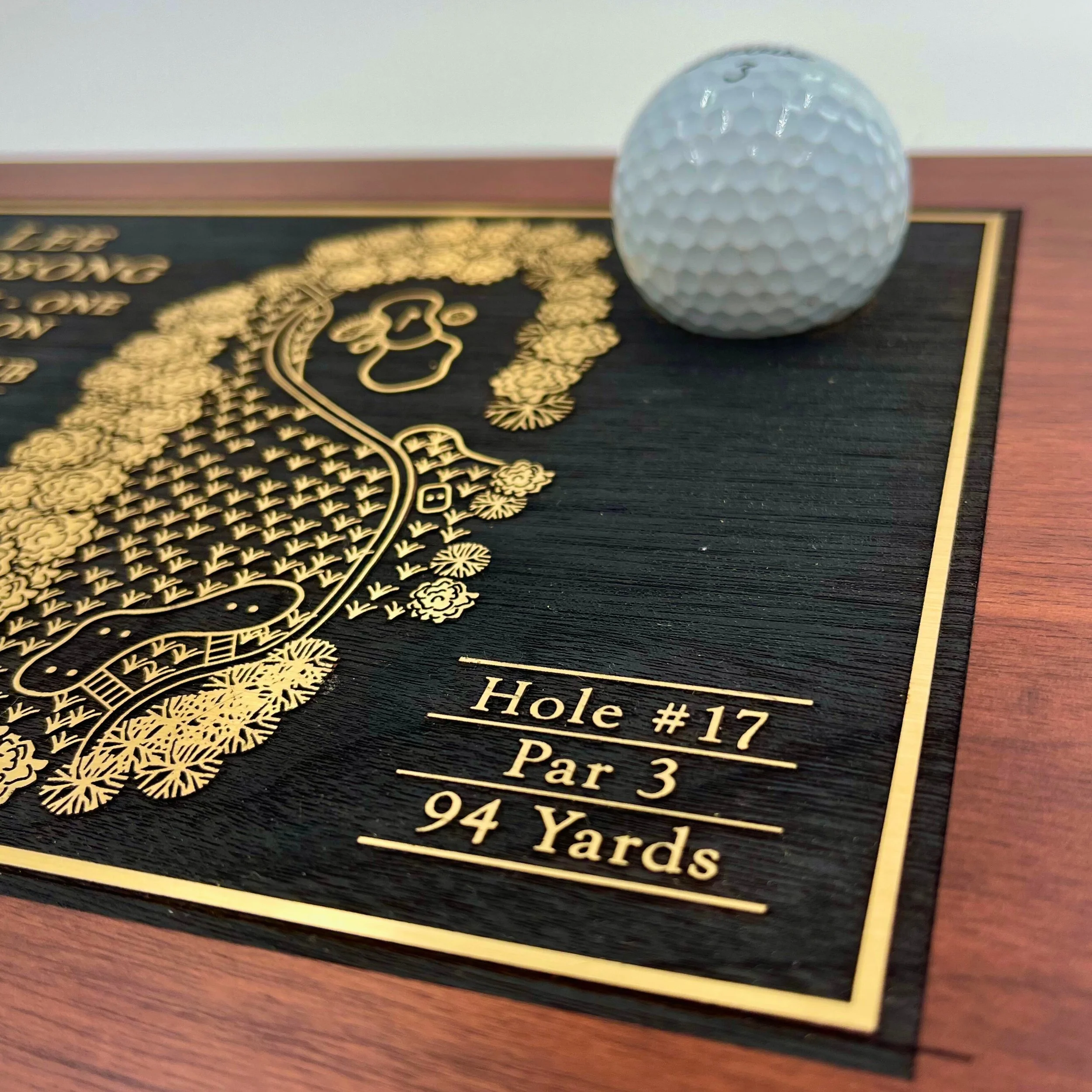 Classic Hole-In-One Award With Ball Display