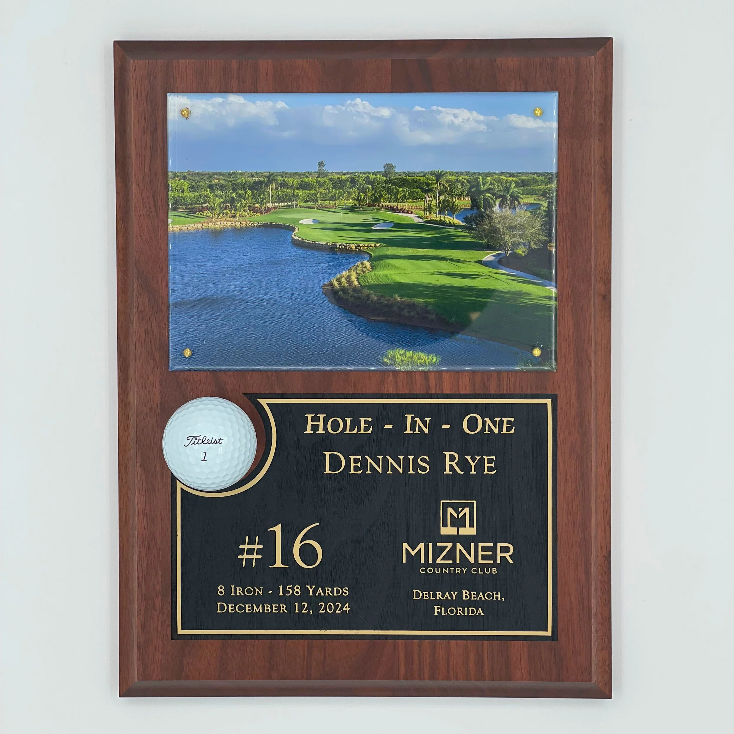Hole-In-One Photo Award With Ball Display