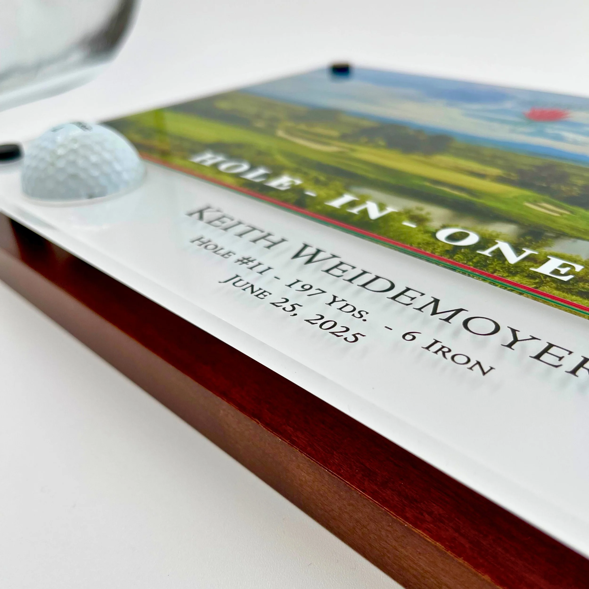 Standoff Hole-In-One Award With Ball Display