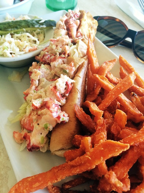(Above) Dune Deck Lobster Roll. Casual lunch with an amazing view of the ocean- on the weekend the wait is insane (be prepared!) 