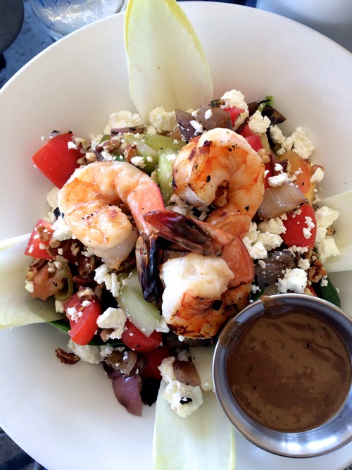 (Above) Prime Catch Shrimp Salad. Refreshing lunch on the peaceful inter coastal. 