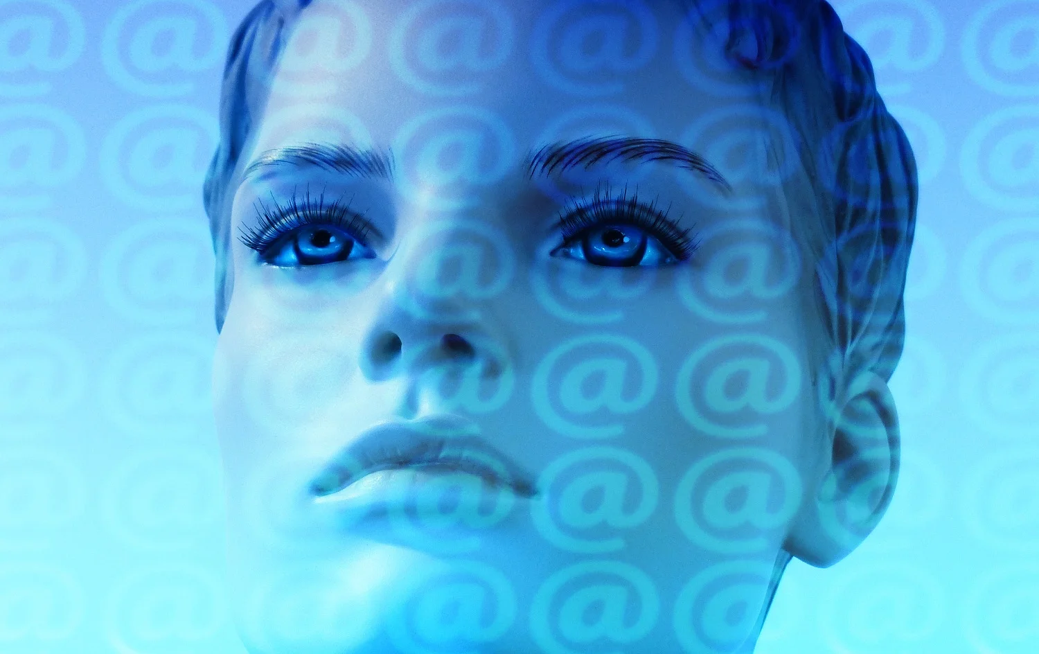 Human face on social media