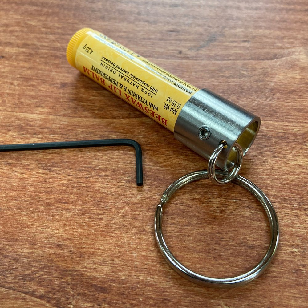 Lip Balm Holder Keychain Kit - Aluminum