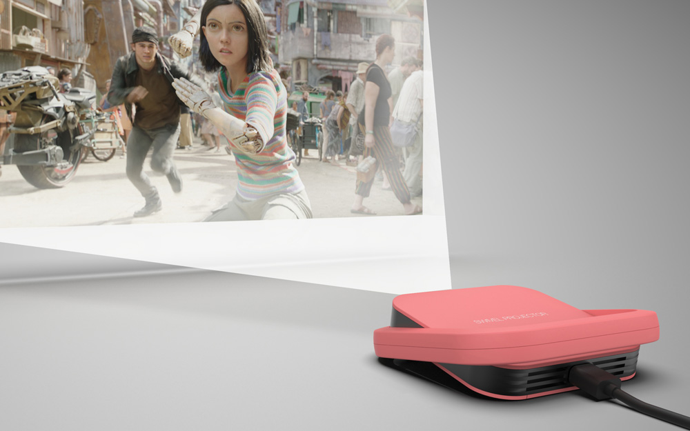 Seokmoon Woo Designs Swivel Projector, A Pocket-Sized Device