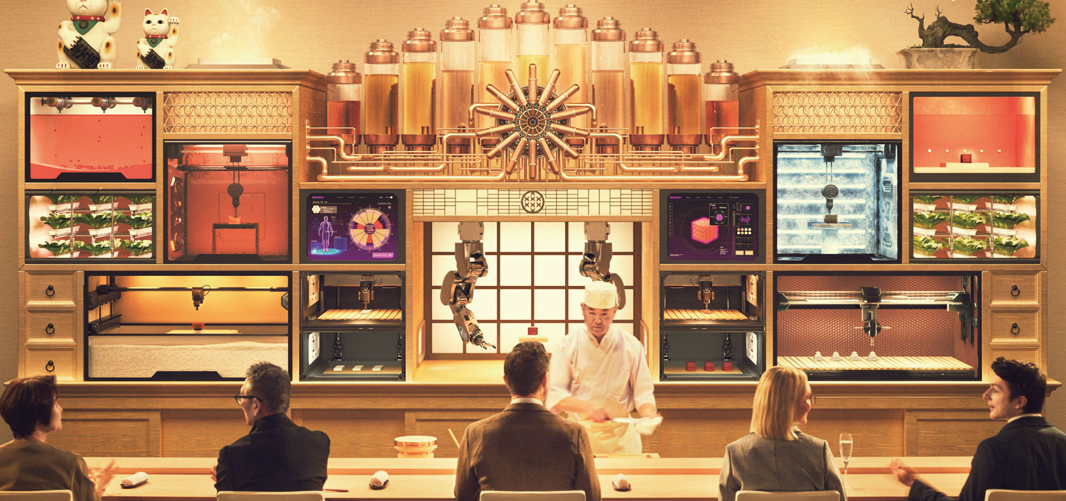 Sushi Singularity will open in 2020 offering 3D-printed sushi based on customer's biometric data