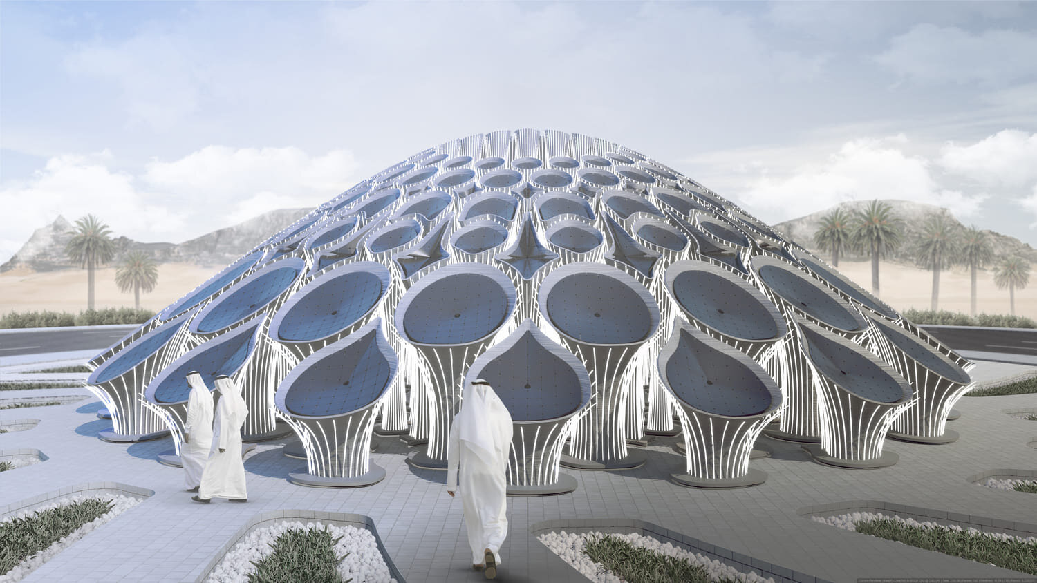  MEAN* Designs Spatial Forest Of 3D Printed Concrete For Expo 2020 Dubai