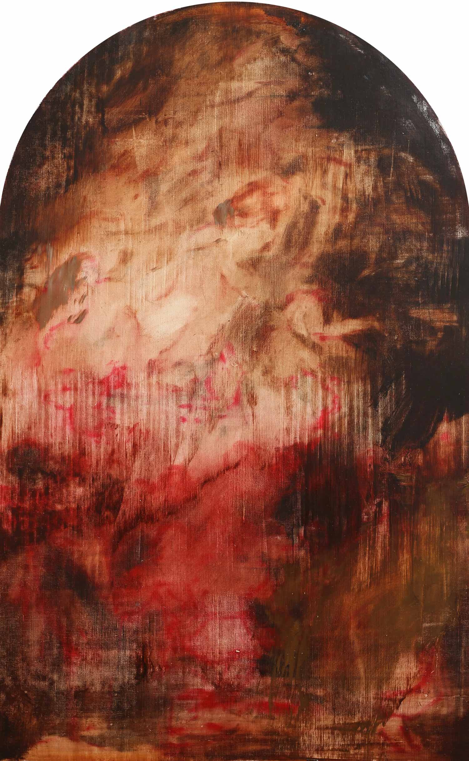 Study for The Assumption of the Virgin Mary, with Cadmium Red, after Rubens, 59x89.5cm