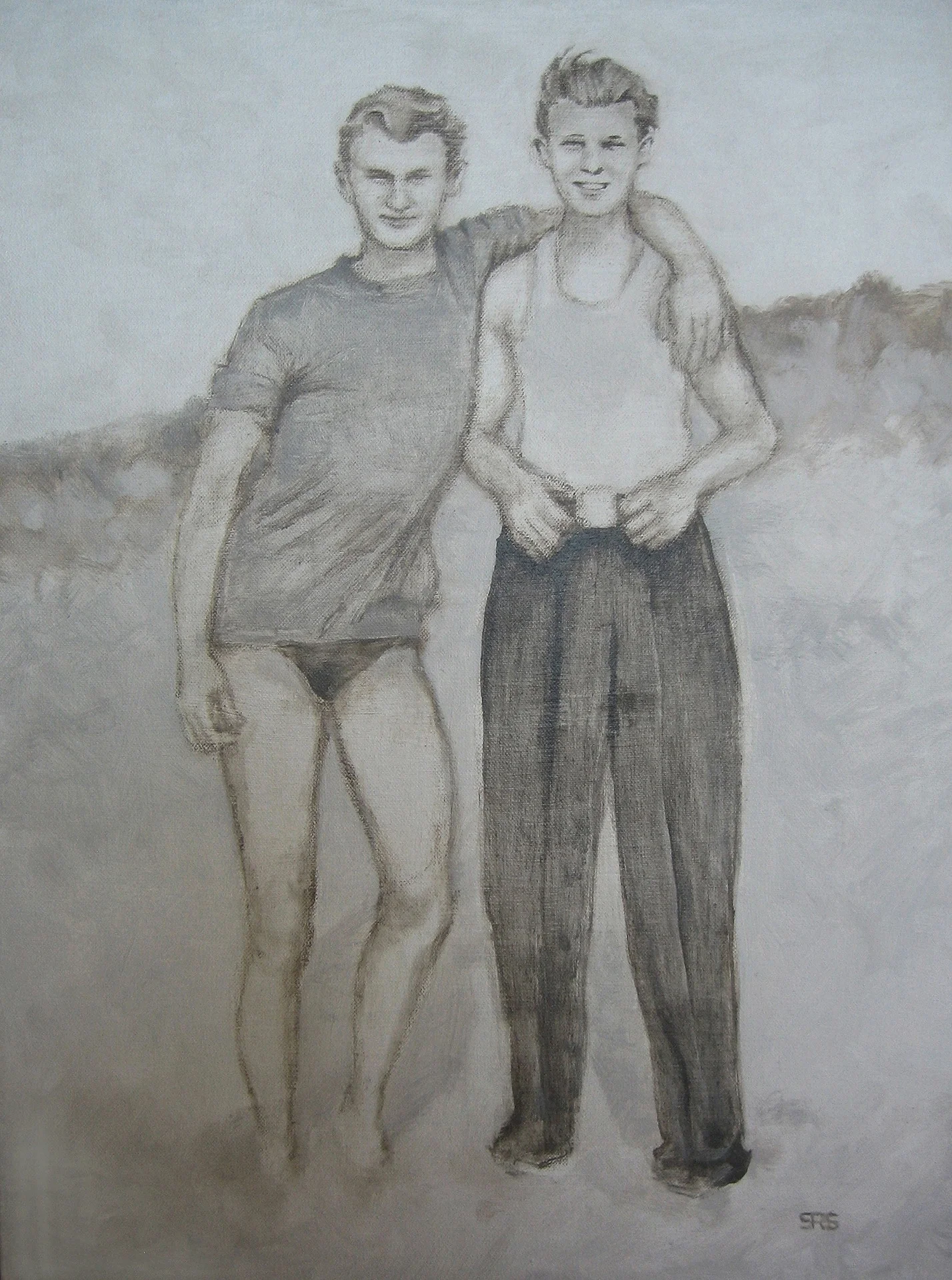 Two Men at the Beach, 2015