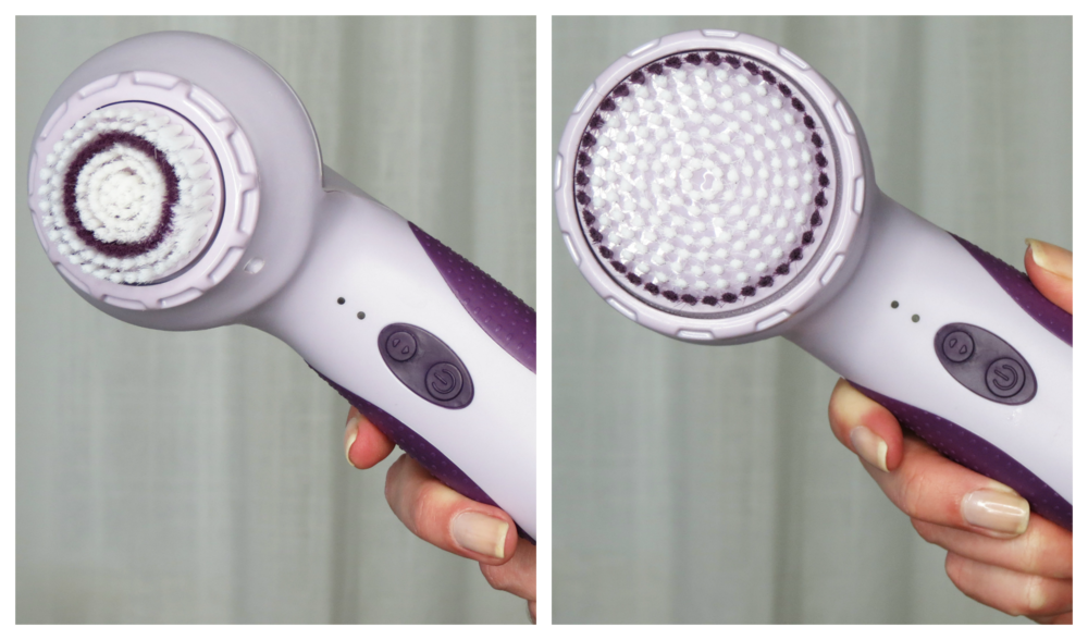 L: face brush, R: body brush