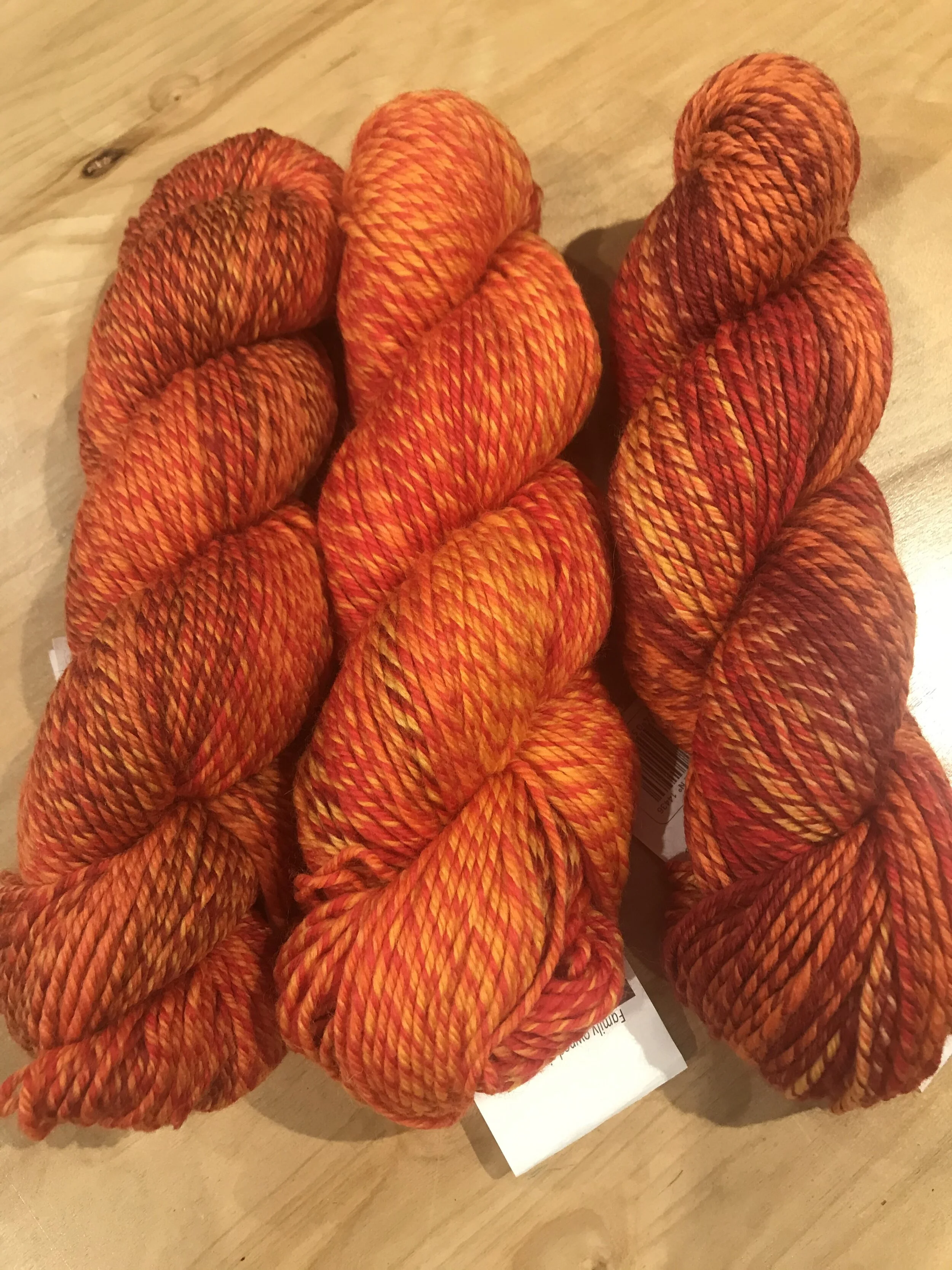 Campfire  Steady Tweed – Sock Weight Hand Dyed Orange Yarn – From Me To  Yarn