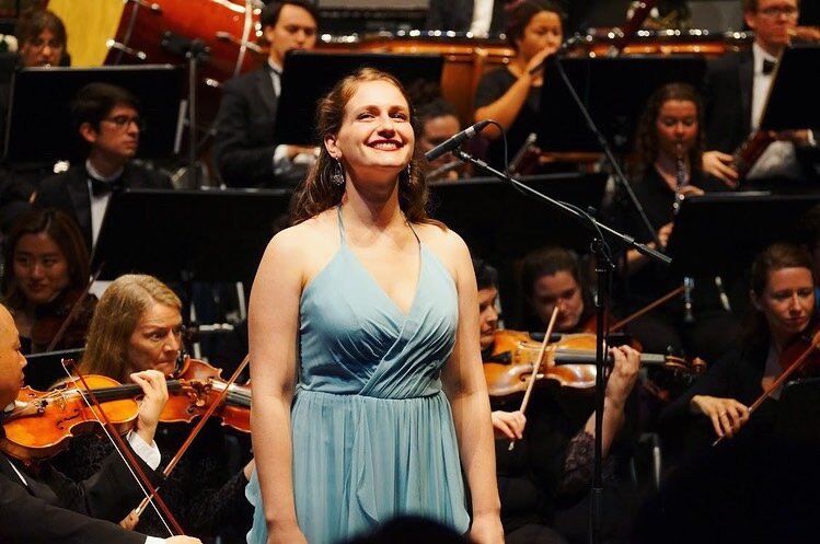  Ann performing “una voce poco fa” with the AIMS Festival Orchestra; 2019. 