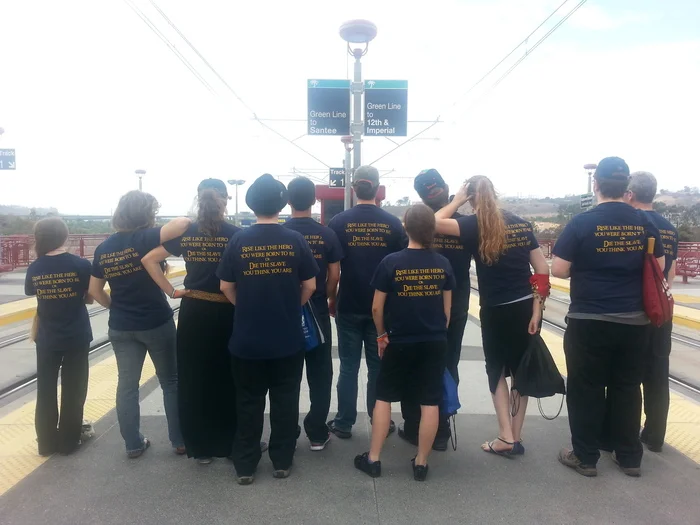Team Ahiram on their way to Comic-Con