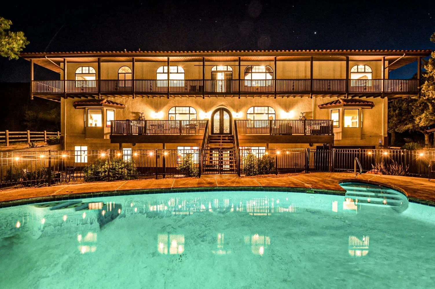 zion villa pool nightime .jpg