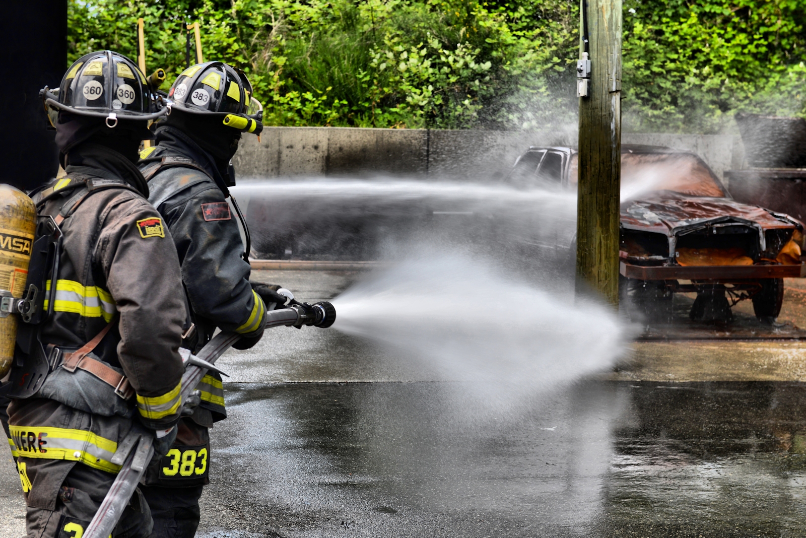 Car fire training prop